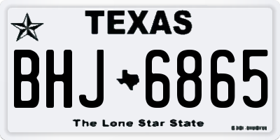 TX license plate BHJ6865