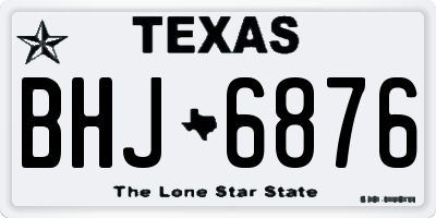 TX license plate BHJ6876