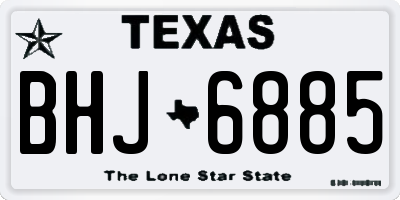 TX license plate BHJ6885