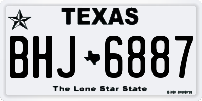 TX license plate BHJ6887