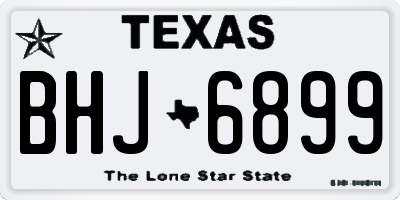 TX license plate BHJ6899