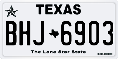 TX license plate BHJ6903