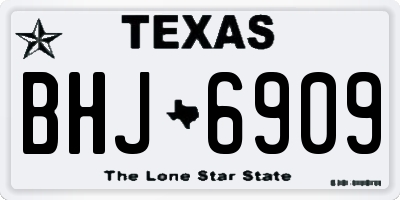 TX license plate BHJ6909
