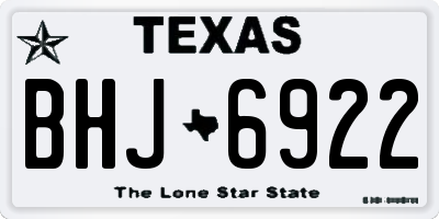 TX license plate BHJ6922