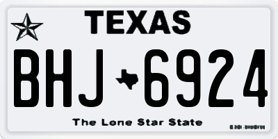 TX license plate BHJ6924
