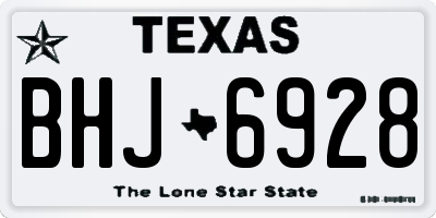 TX license plate BHJ6928