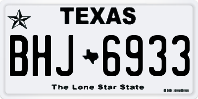 TX license plate BHJ6933