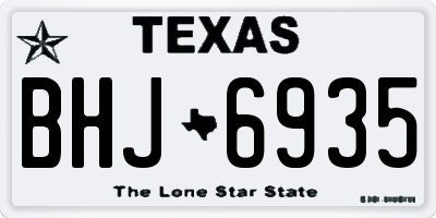 TX license plate BHJ6935