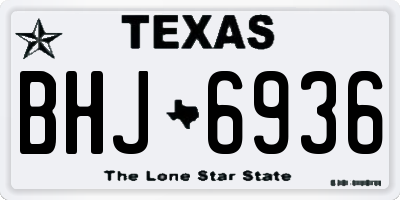 TX license plate BHJ6936