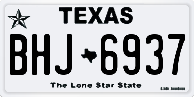 TX license plate BHJ6937
