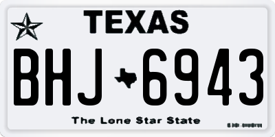 TX license plate BHJ6943