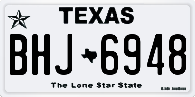 TX license plate BHJ6948