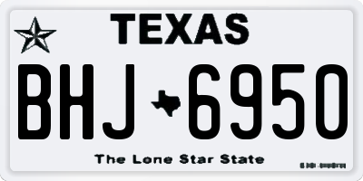 TX license plate BHJ6950