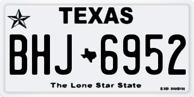 TX license plate BHJ6952