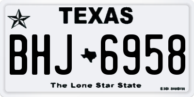 TX license plate BHJ6958