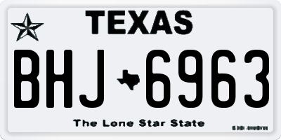 TX license plate BHJ6963