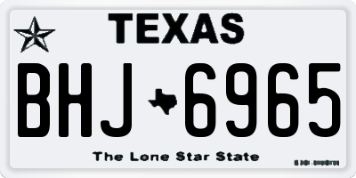 TX license plate BHJ6965