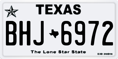 TX license plate BHJ6972