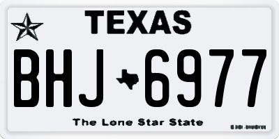TX license plate BHJ6977