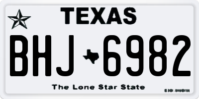 TX license plate BHJ6982