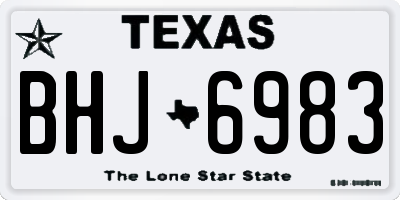 TX license plate BHJ6983