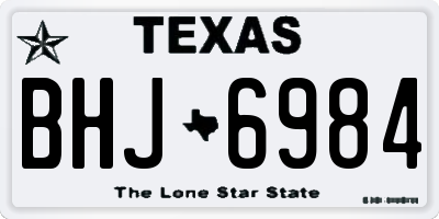TX license plate BHJ6984