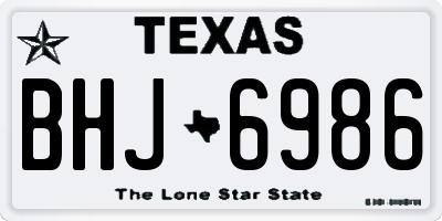 TX license plate BHJ6986