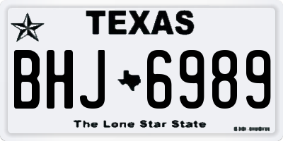 TX license plate BHJ6989