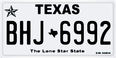 TX license plate BHJ6992