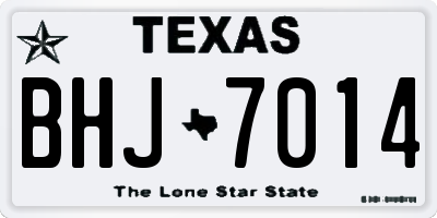 TX license plate BHJ7014