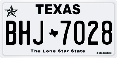 TX license plate BHJ7028