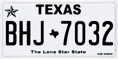 TX license plate BHJ7032