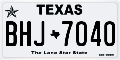 TX license plate BHJ7040