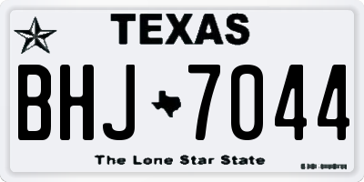 TX license plate BHJ7044