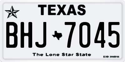 TX license plate BHJ7045