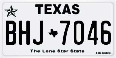 TX license plate BHJ7046