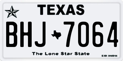 TX license plate BHJ7064