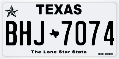 TX license plate BHJ7074