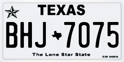 TX license plate BHJ7075