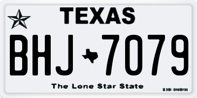 TX license plate BHJ7079