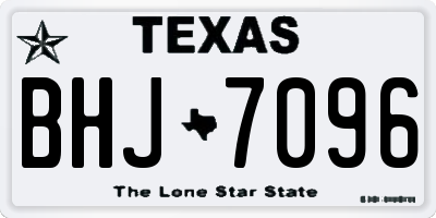 TX license plate BHJ7096
