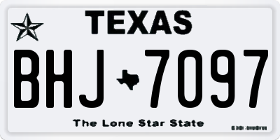 TX license plate BHJ7097