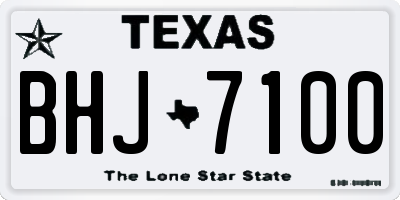 TX license plate BHJ7100