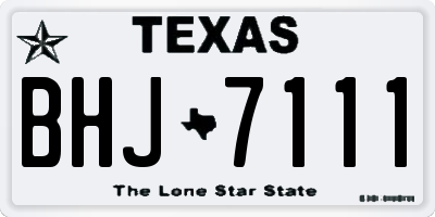 TX license plate BHJ7111