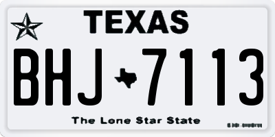TX license plate BHJ7113