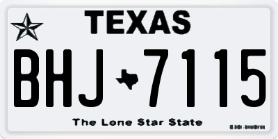 TX license plate BHJ7115