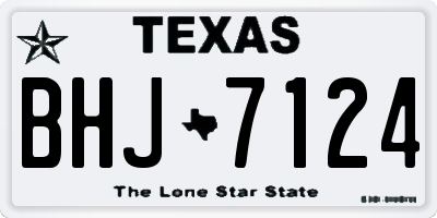 TX license plate BHJ7124