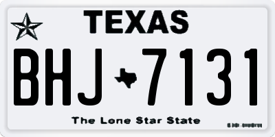 TX license plate BHJ7131