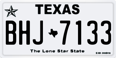 TX license plate BHJ7133