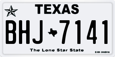 TX license plate BHJ7141